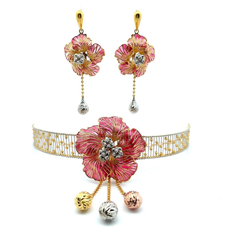 22k Princess Bloom Gold Choker