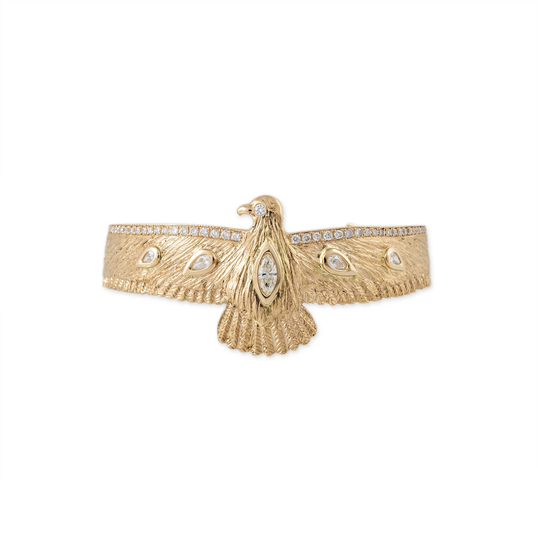 Diamond Thunderbird Cuff Bracelet