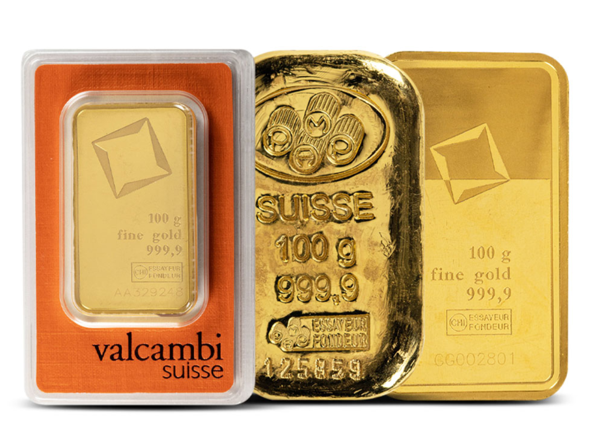 100 Gram Gold Bar (Varied Condition, Any Mint)
