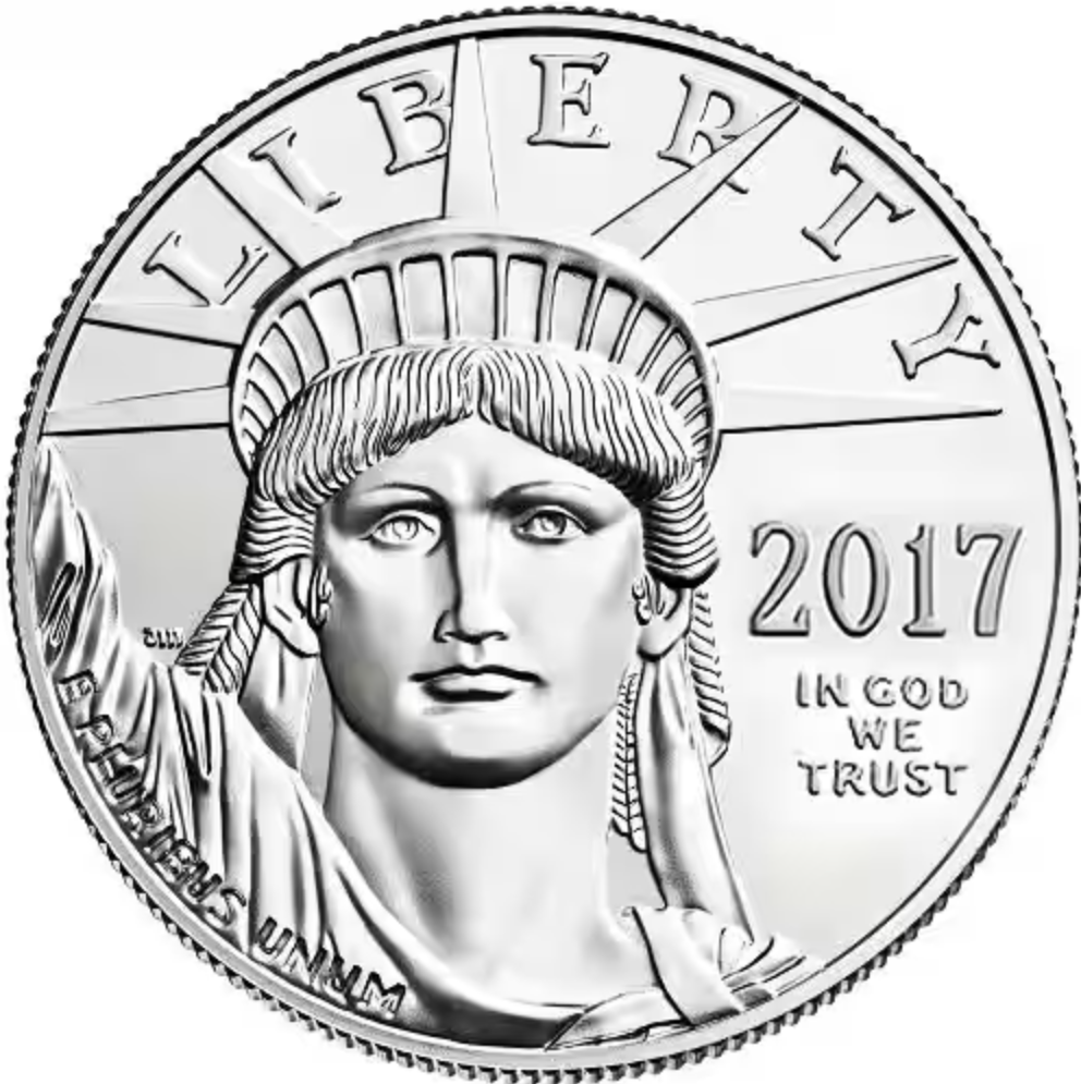 1 oz American Platinum Eagle Coin (Random Year, BU)