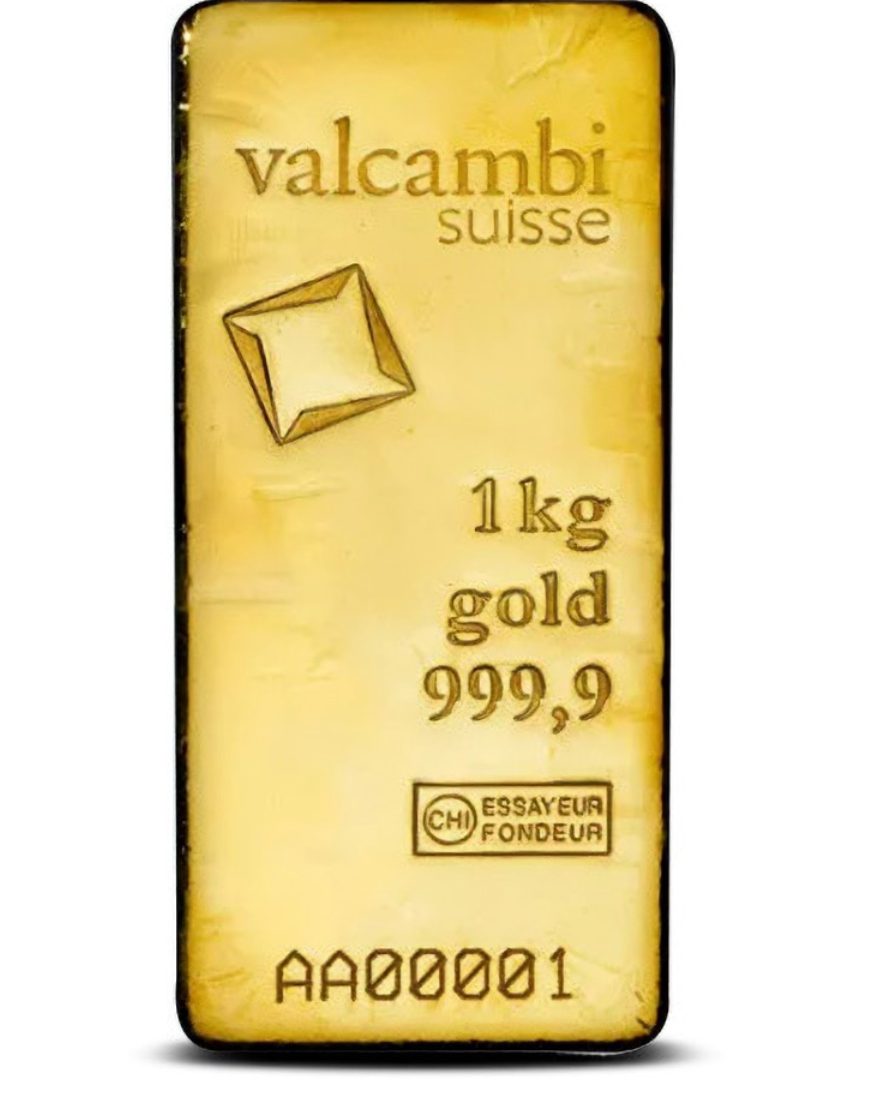 1 Kilo Valcambi Cast Gold Bar (New w/ Assay)