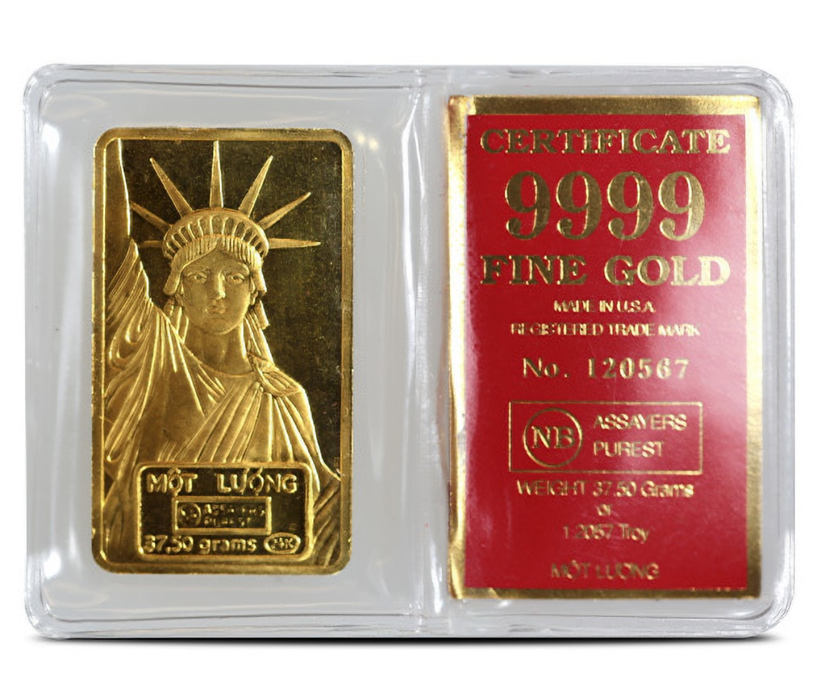37.50 Gram Vietnam Mot Luong Gold Bar (Varied Condition, Varied Design)